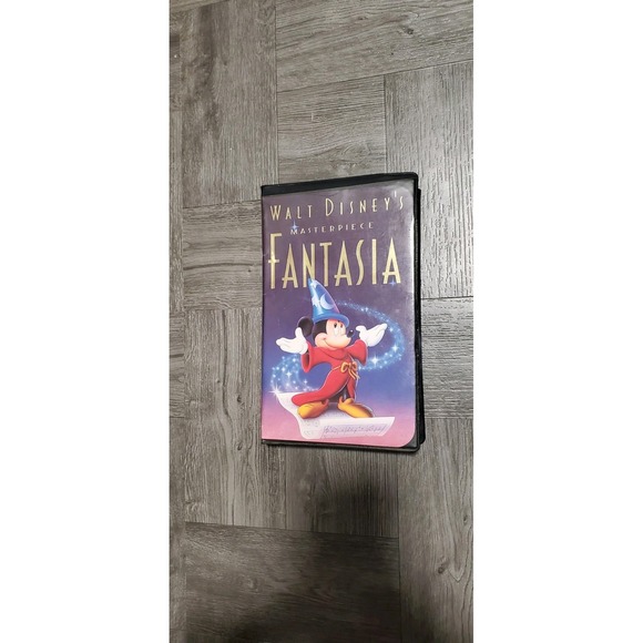 Disney Other - Disney Fantasia VHS Movie Kids OS Black Fair Masterpiece Collection Mickey Mouse